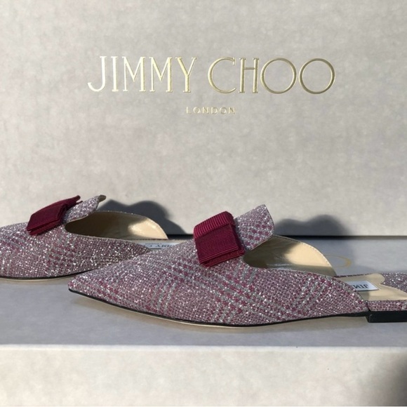 Jimmy Choo Shoes - Jimmy Choo Galaxy Flats Glitter Slippers